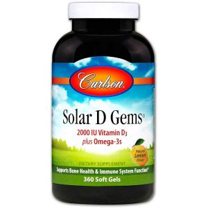 Solar D Gems 2000 IU 360 Softgels