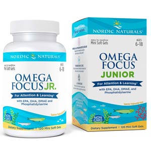 Omega Focus Junior 120 Mini Softgels