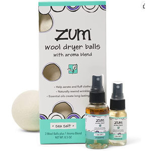 Wool Dryer Balls with Aroma Blend Sea Salt