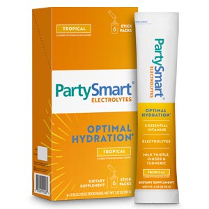 PartySmart Electrolytes Tropical 6 Stick Packs